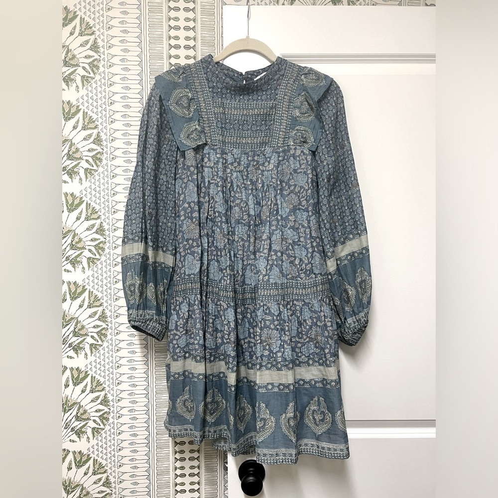 Sea New York Ocean Margot Border Long Sleeve Tunic Dress XS